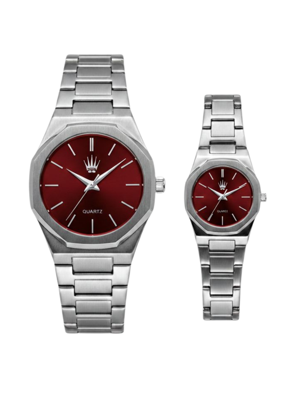 Çift Saati Dualis Silver Red Kol Saati