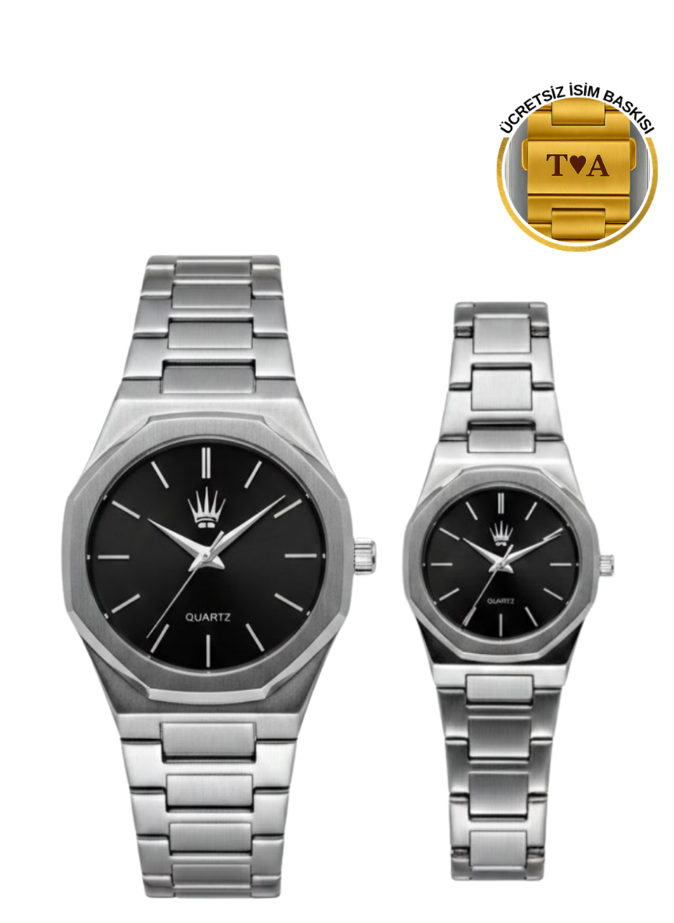 Çift Saati Dualis Silver Black Kol SaatiKol SaatiWATCHOFROYALDualisÇift Saati Dualis Silver Black Kol Saati