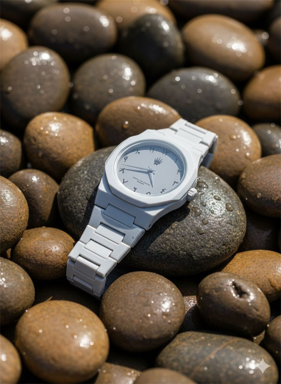 Feather The Arabic Dial Polycarbon Gri Kol Saati