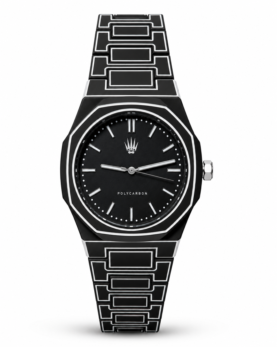 Feather Line Polycarbon Black Kol Saati