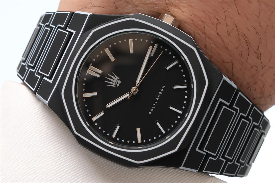 Feather Line Polycarbon Black Kol Saati