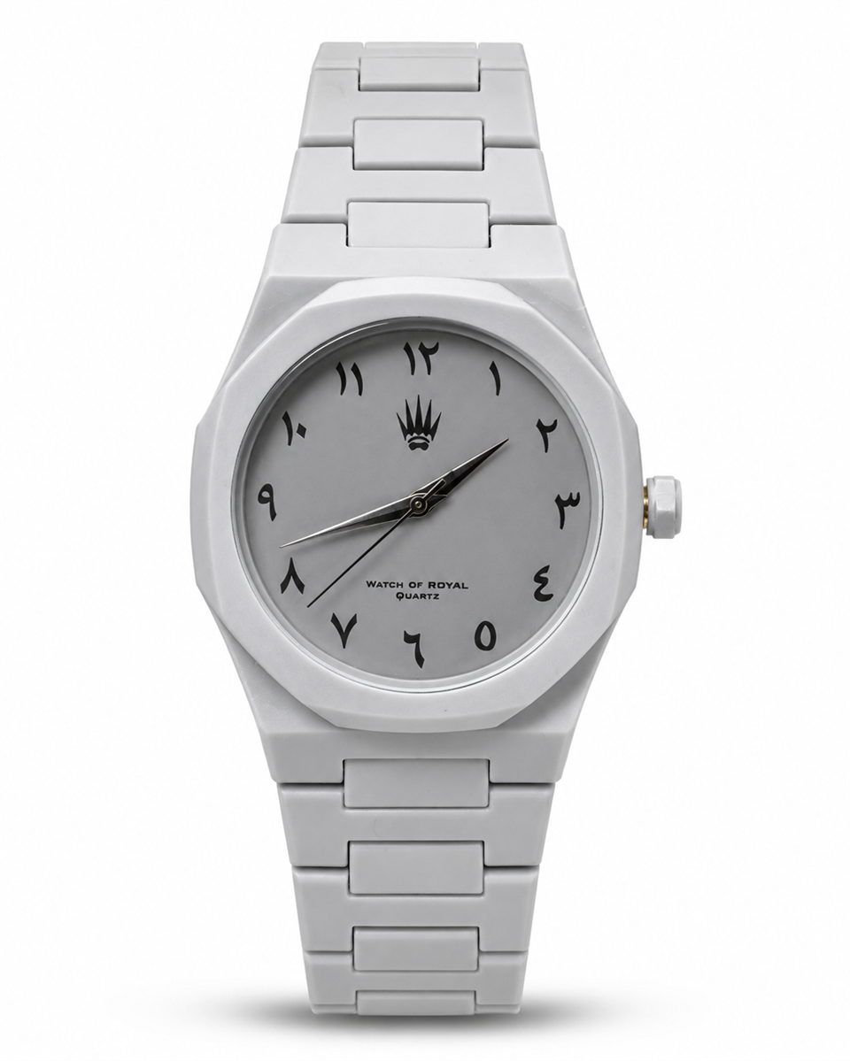 Feather The Arabic Dial Polycarbon Gri Kol Saati