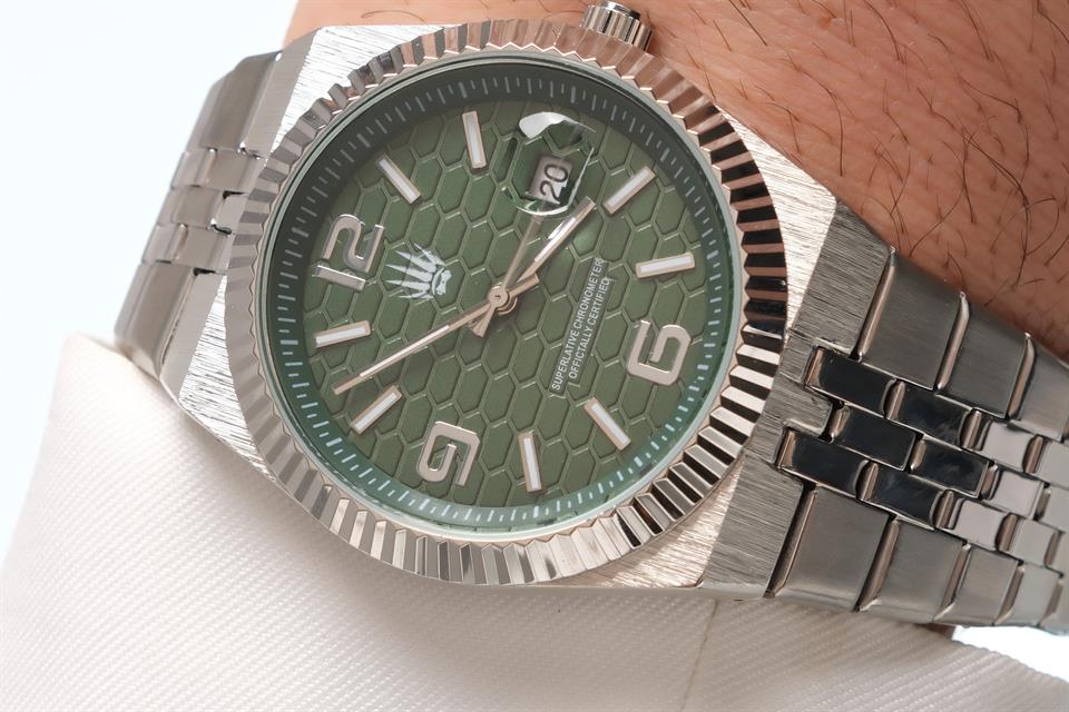 Hexora Prime Silver Green Çelik Kol Saati