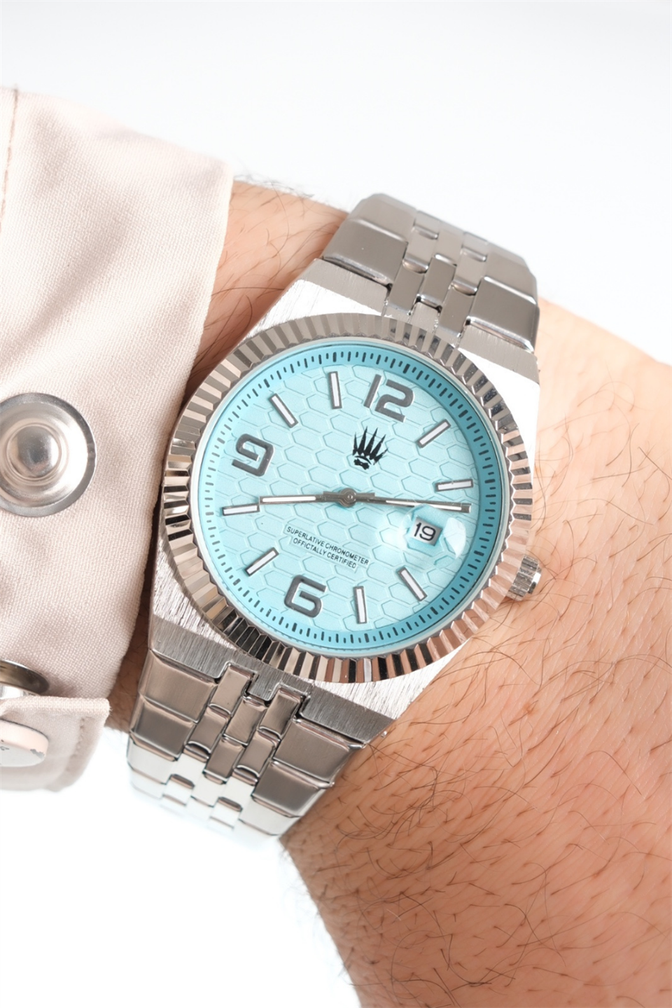 Hexora Prime Silver Blue Çelik Kol Saati