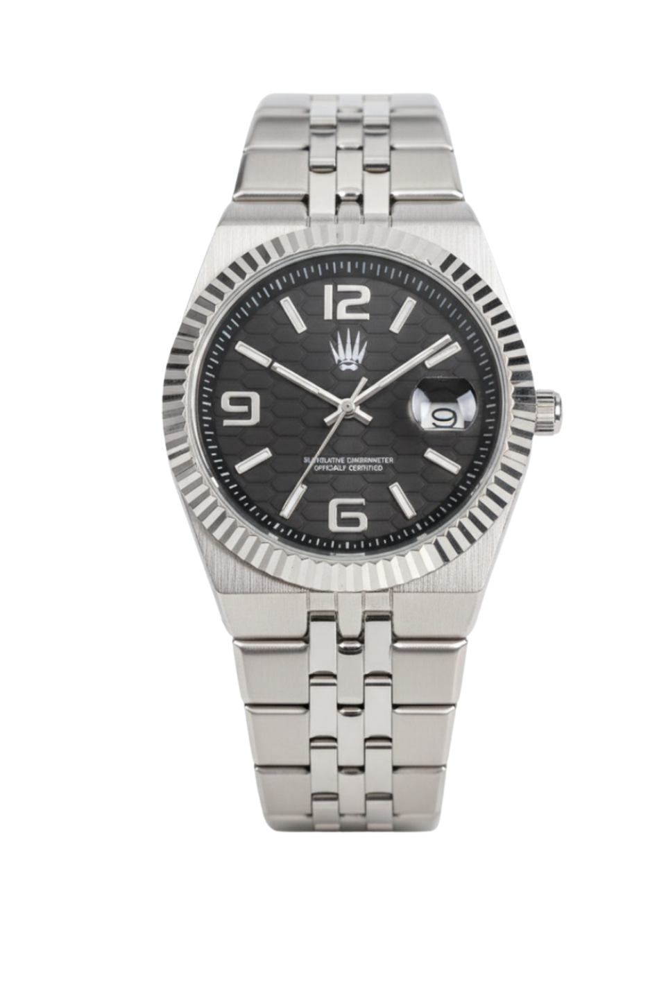 Hexora Prime Silver Black Çelik Kol Saati