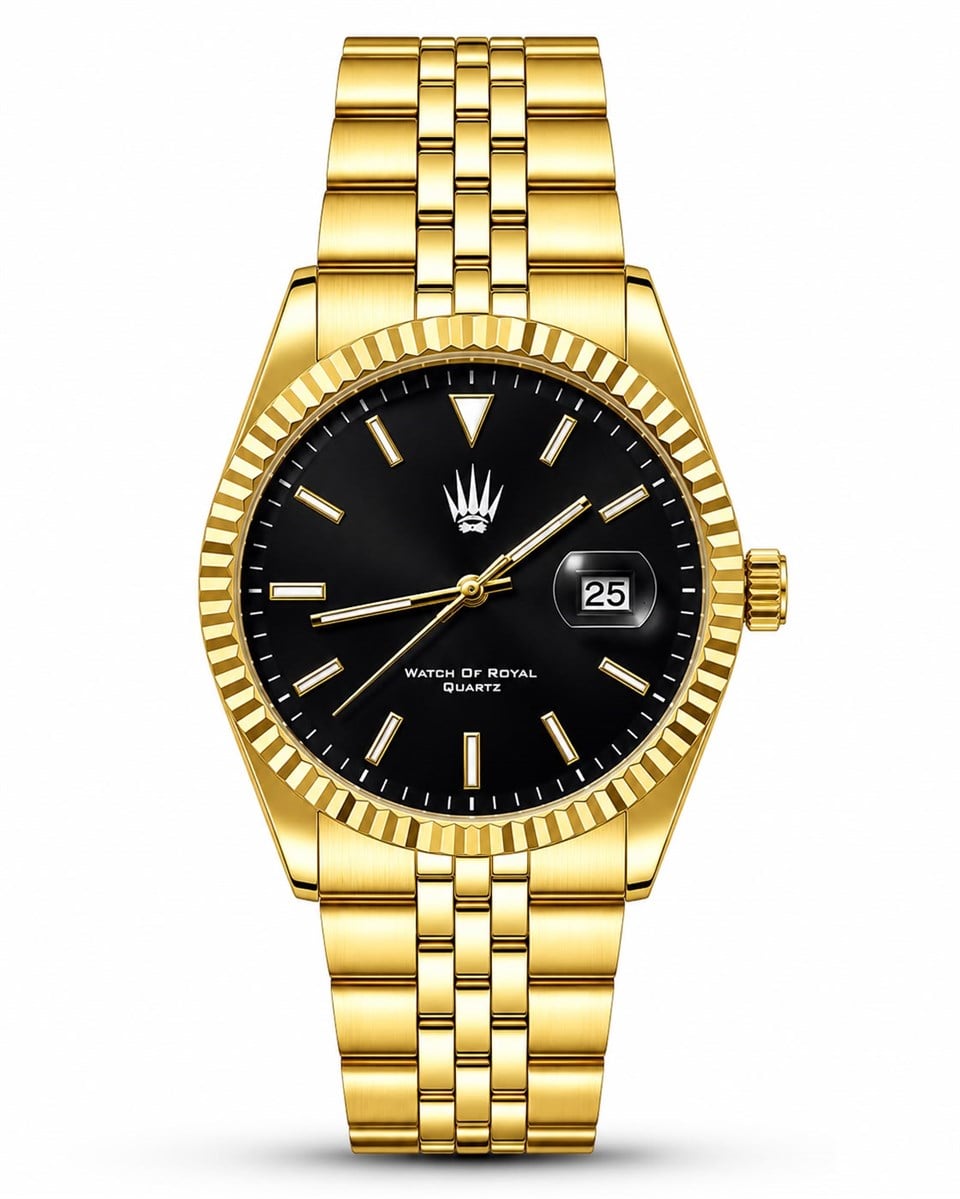 Imperio Gold Black Çelik Kol Saati