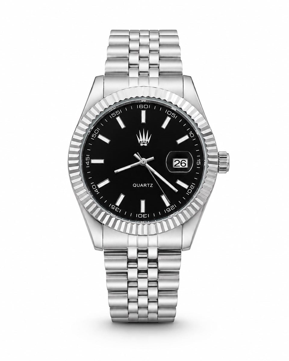 Kaelor Silver Black Çelik Kol SaatiKol SaatiWATCHOFROYALKaelorKaelor Silver Black Çelik Kol Saati