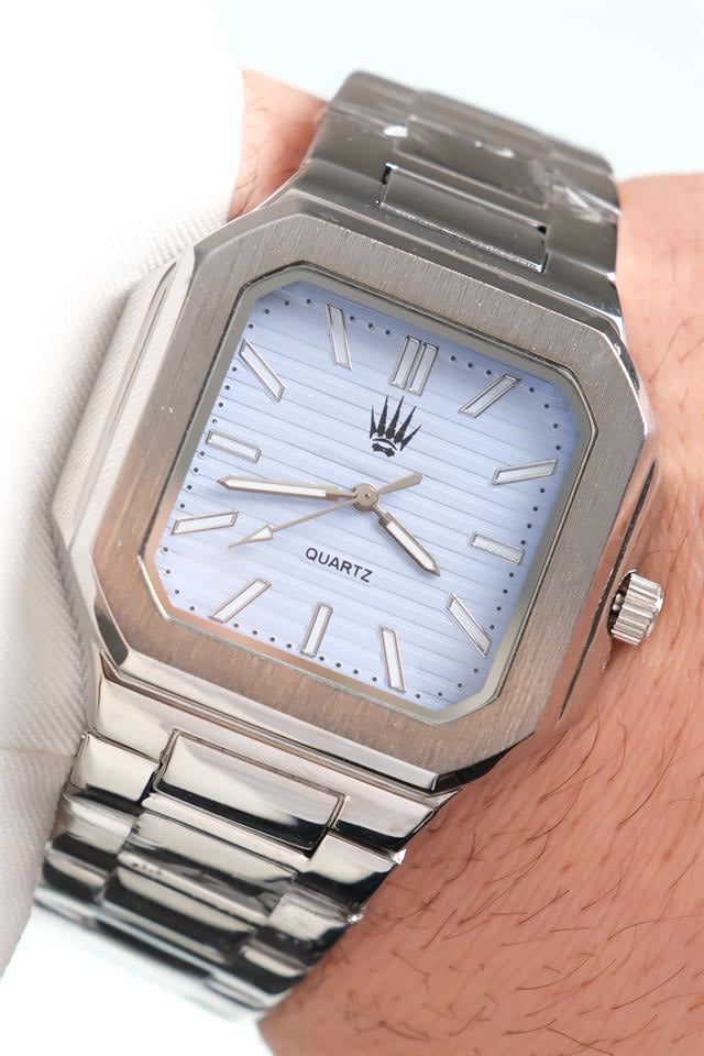 Kratos Silver Turkuaz Çelik Kol Saati