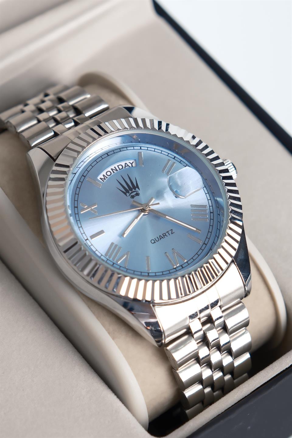 Lumen Romanum Silver Mavi Kol Saati