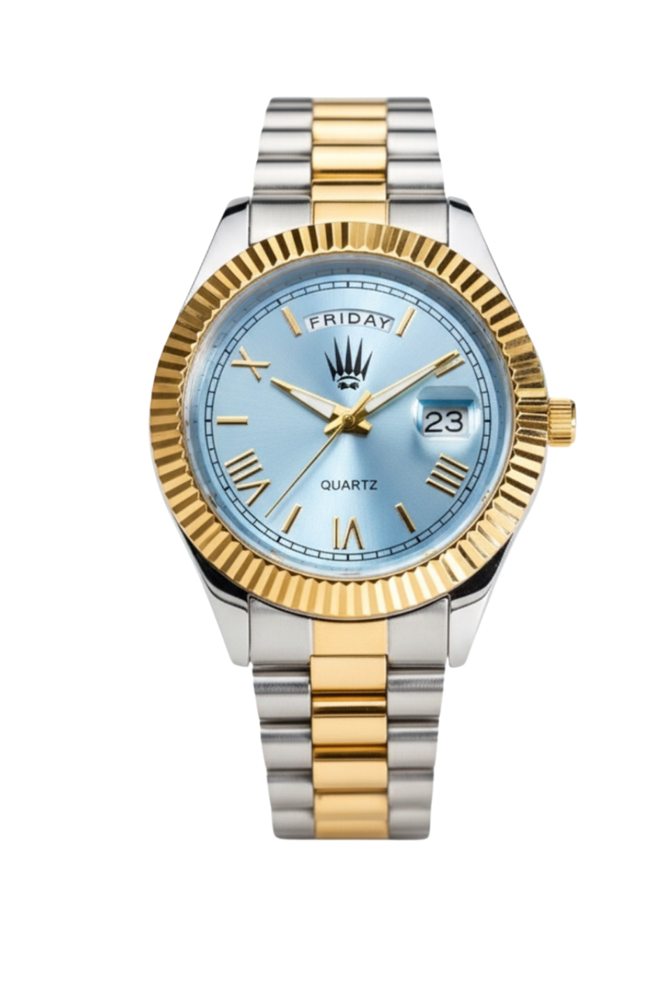 Lumen Romanum Silver Gold Mavi Kol Saati