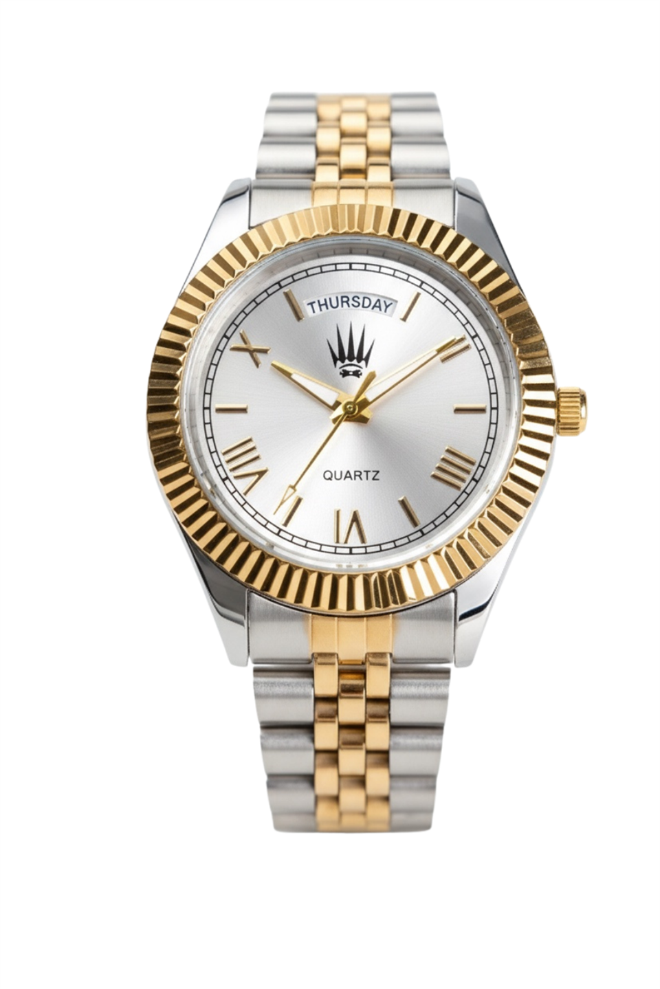 Lumen Romanum Silver Gold Metalik Kol Saati