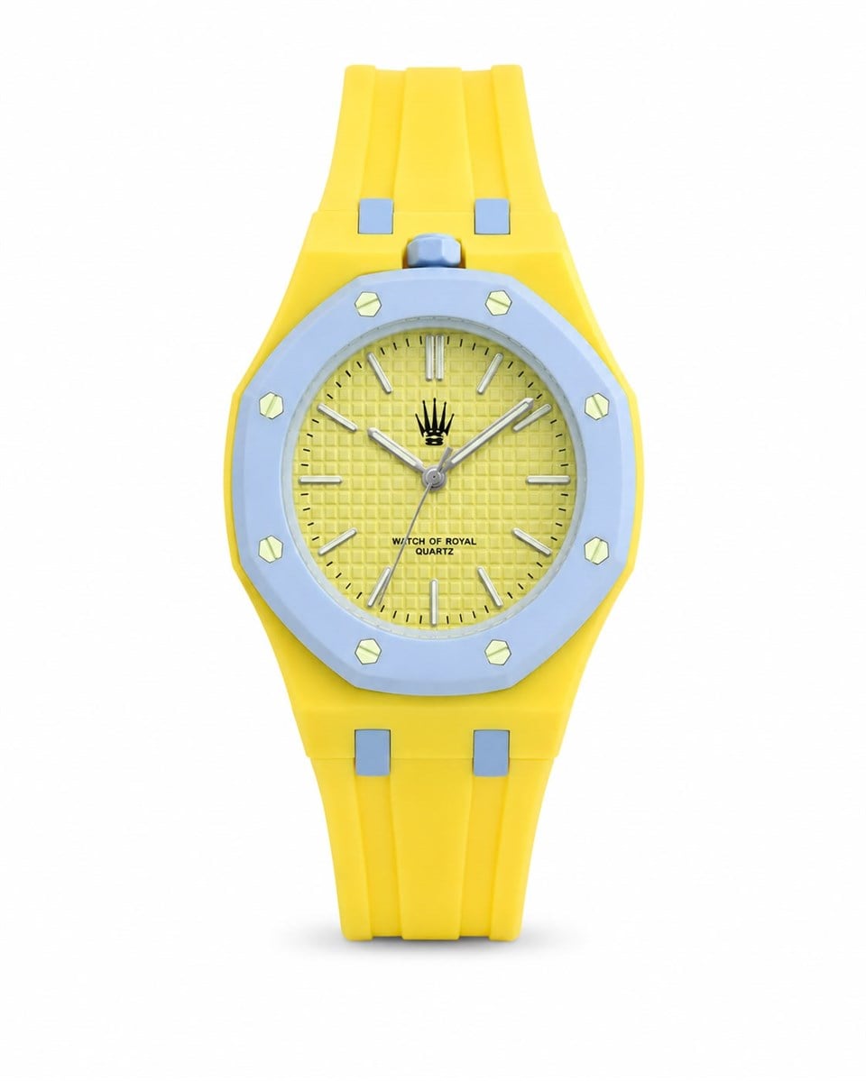 Mivaro Time Yellow Slikon Askılı AKsesuar Kol SaatiKol SaatiWATCHOFROYALMivaroMivaro Time Yellow Slikon Askılı AKsesuar Kol Saati