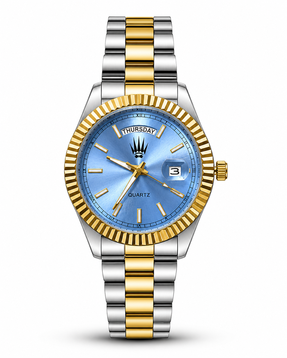 Moment Silver Gold Blue Kol Saati