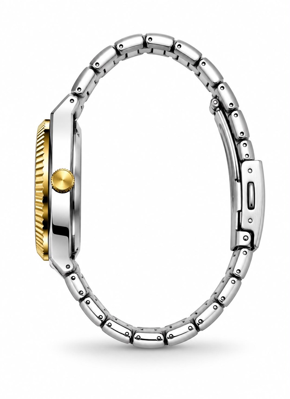 Novent Silver Gold Yellow Çelik Kol Saati