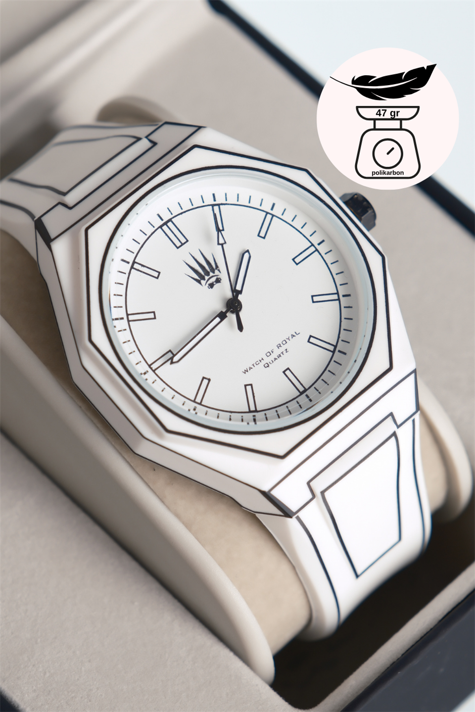 Papertime Polycarbon White Kol SaatiKol SaatiWATCHOFROYALPapertimePapertime Polycarbon White Kol Saati
