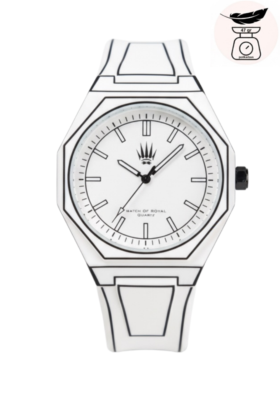 Papertime Polycarbon White Kol Saati