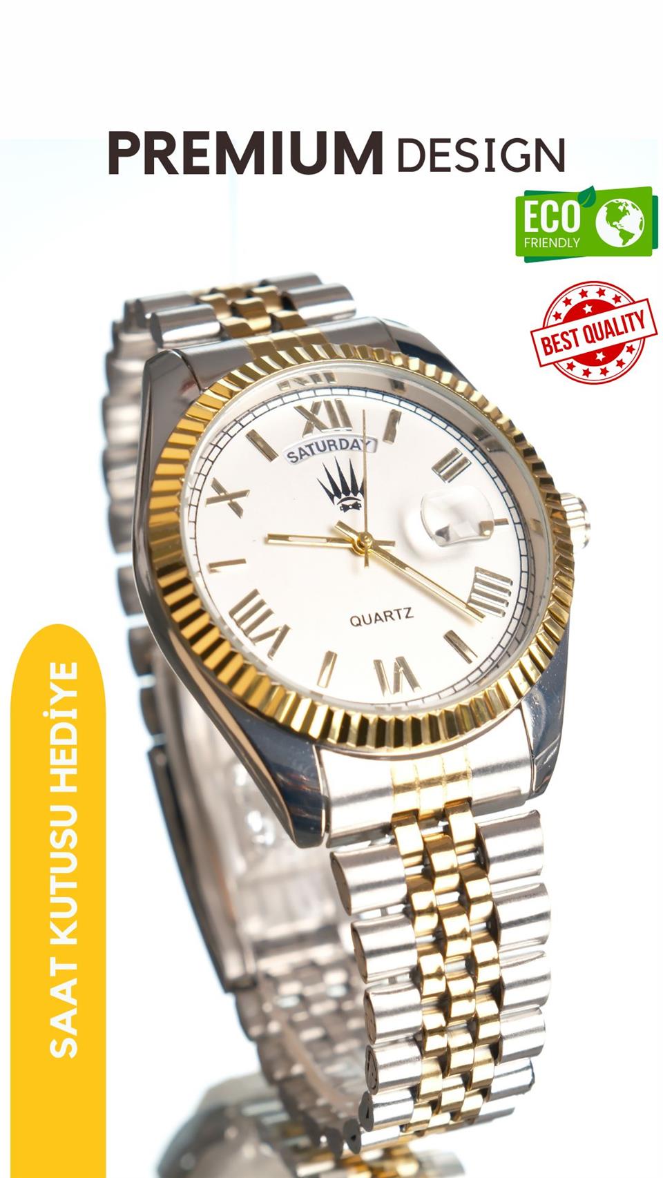 Royal date Silver Gold White Kol Saati