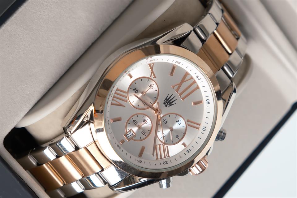 Royce Silver Gold White Çelik Kol Saati