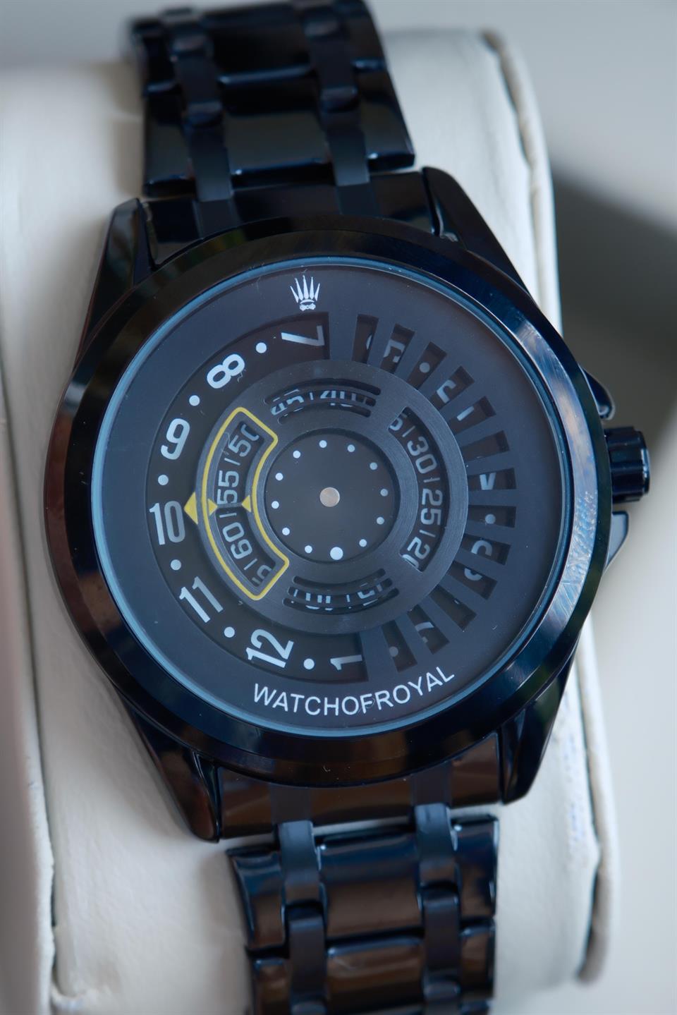 SPEED MASTER YELLOW BLACK WRISTWATCH