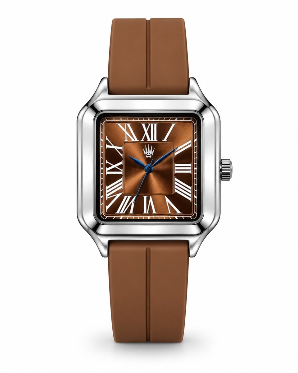 Square Soft Touch Kordon Brown Kol Saati