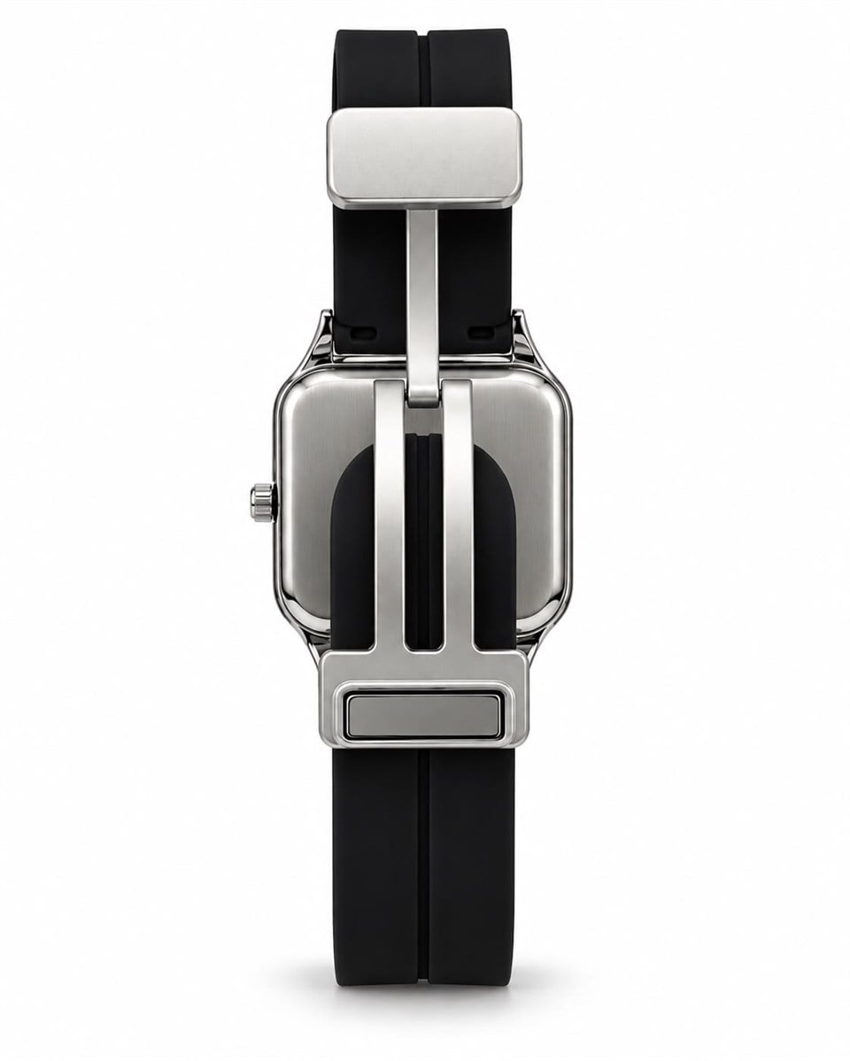 Square Soft Touch Kordon Black Kol Saati