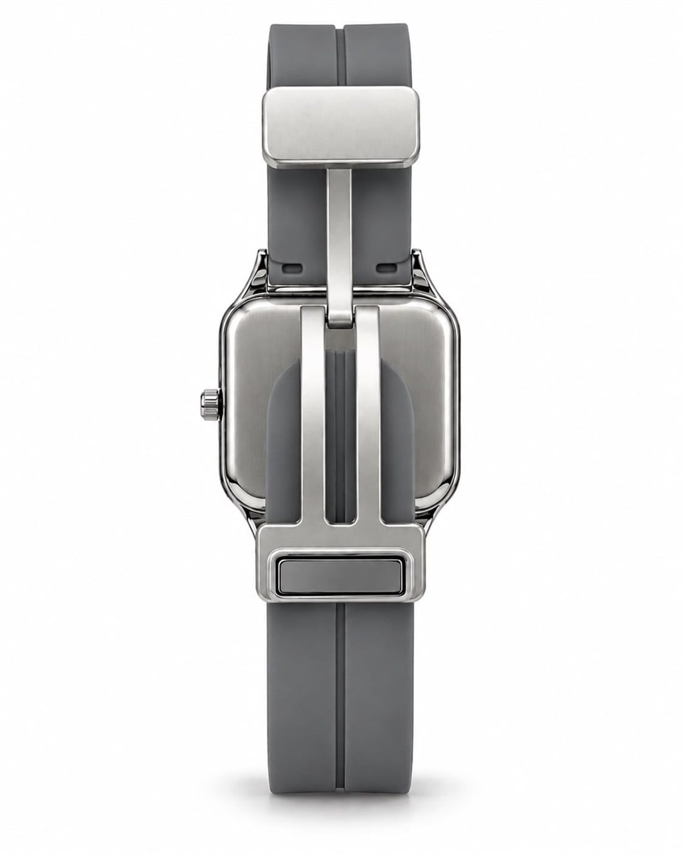 Square Soft Touch Kordon Grey Kol Saati