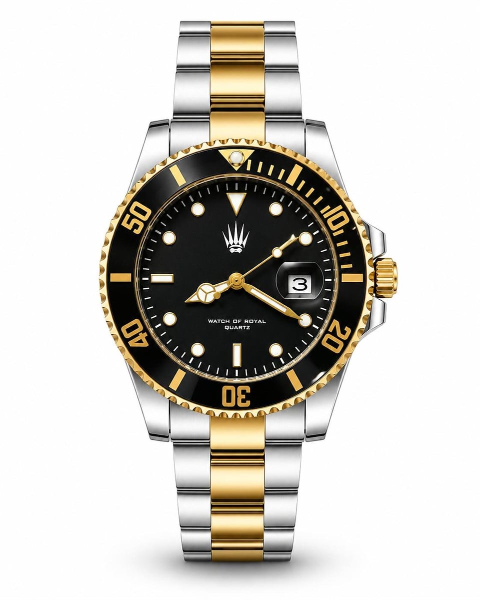 Titan Silver Gold Black Kol Saati