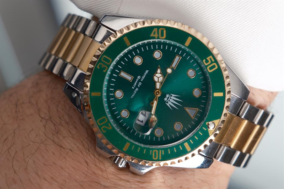 Titan Silver Gold Yeşil Kol Saati