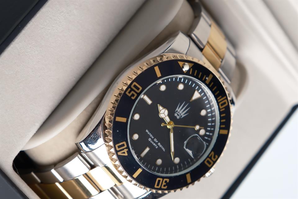 Titan Silver Gold Black Kol Saati