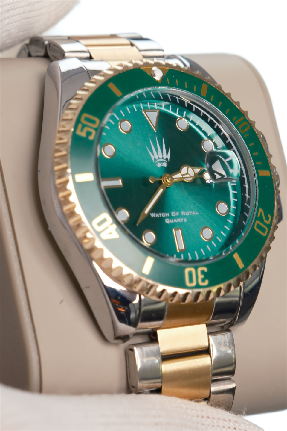 Titan Silver Gold Yeşil Kol Saati