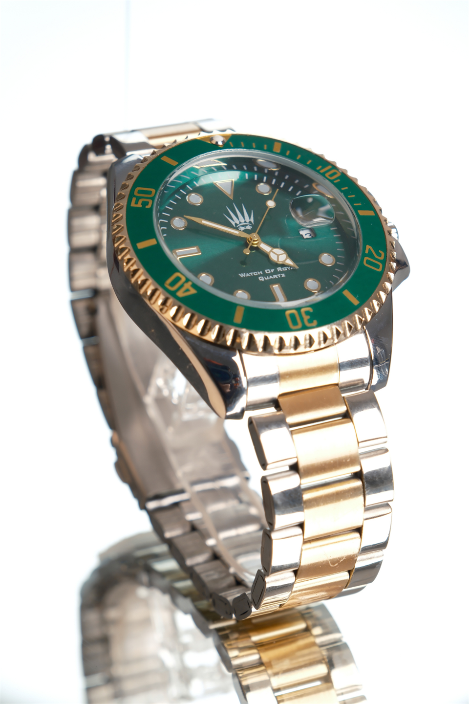 Titan Silver Gold Yeşil Kol Saati