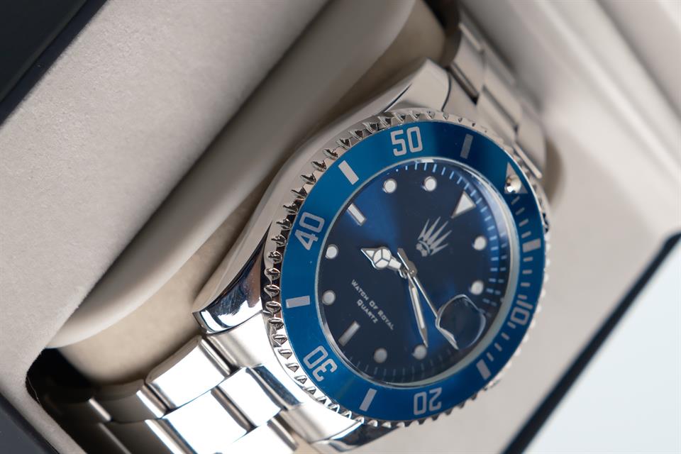 Titan Silver Blue Kol Saati