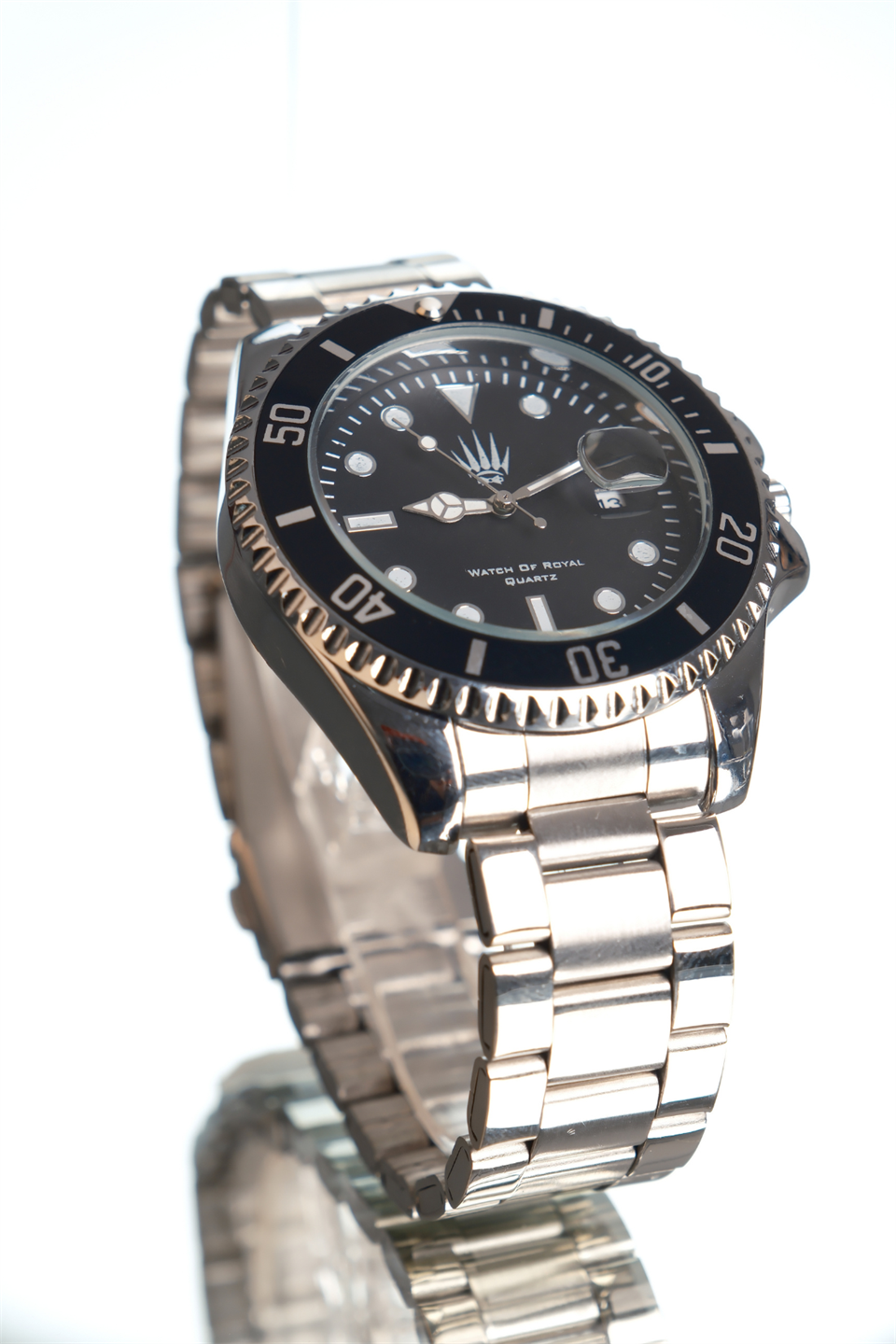 Titan Silver Black Kol Saati