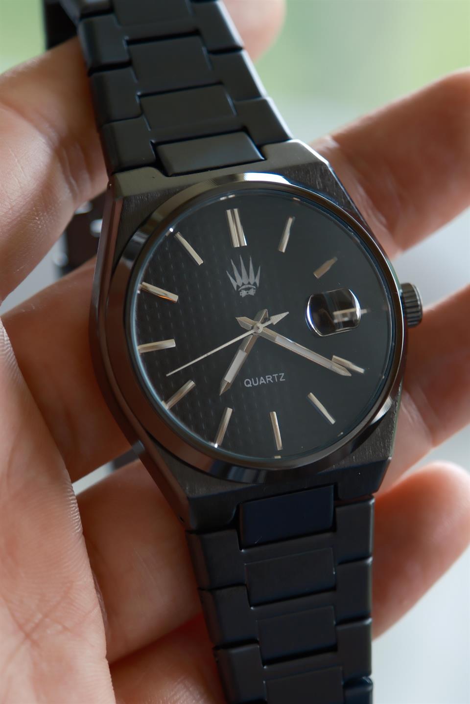 Vortex Dark Black Çelik Kol Saati