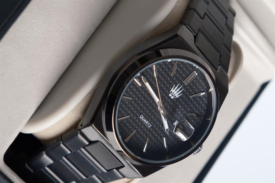 Vortex Dark Black Çelik Kol Saati