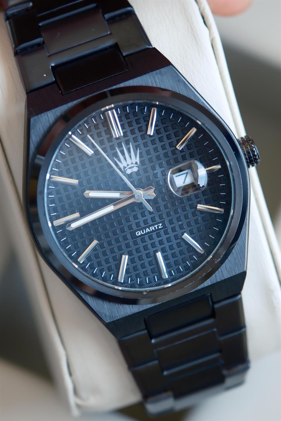 Vortex Dark Black Çelik Kol Saati