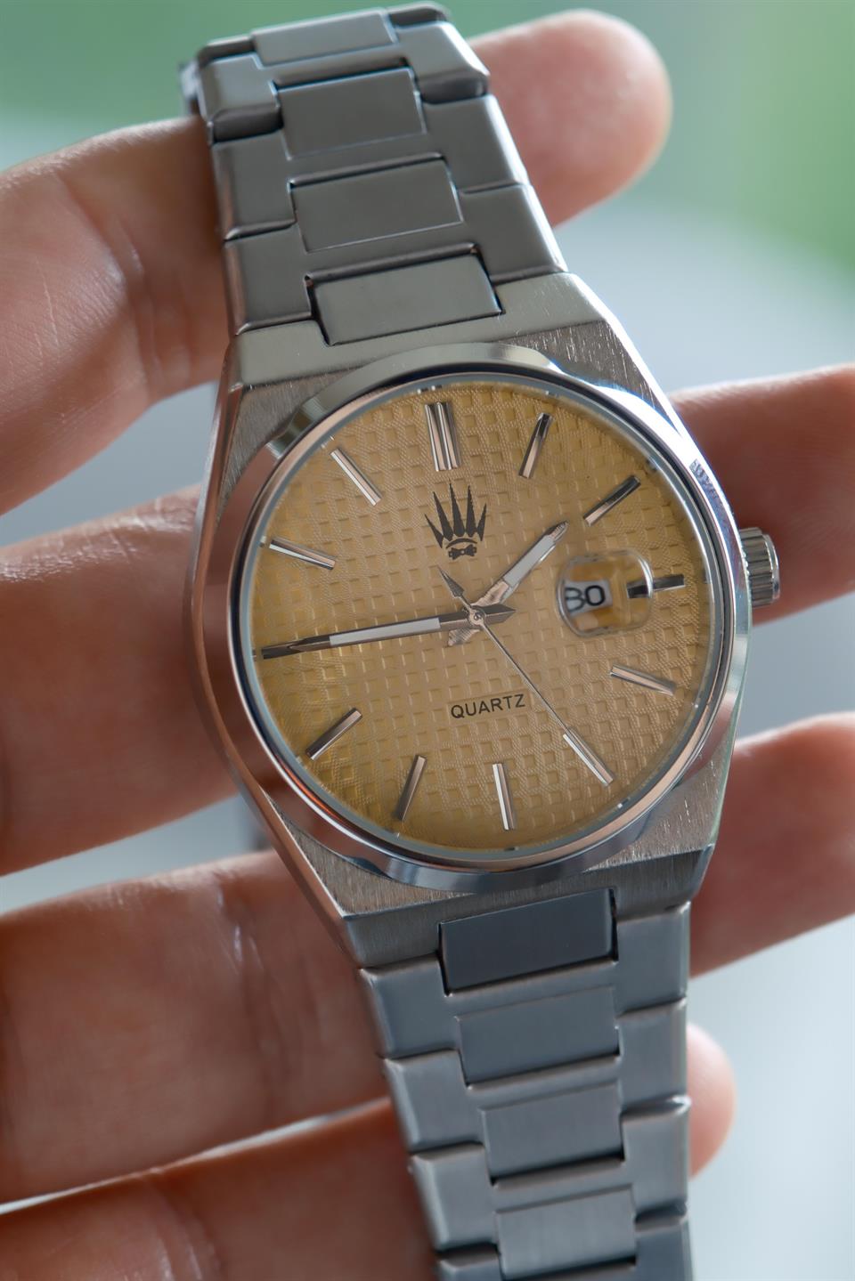 Vortex Silver Yellow Çelik Kol Saati