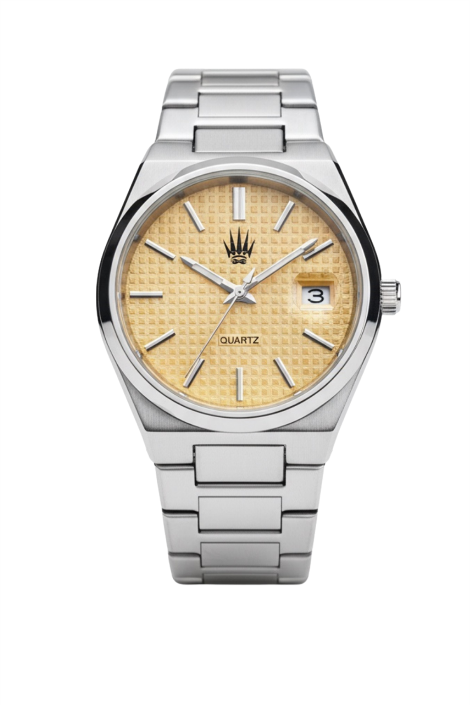 Vortex Silver Yellow Çelik Kol Saati