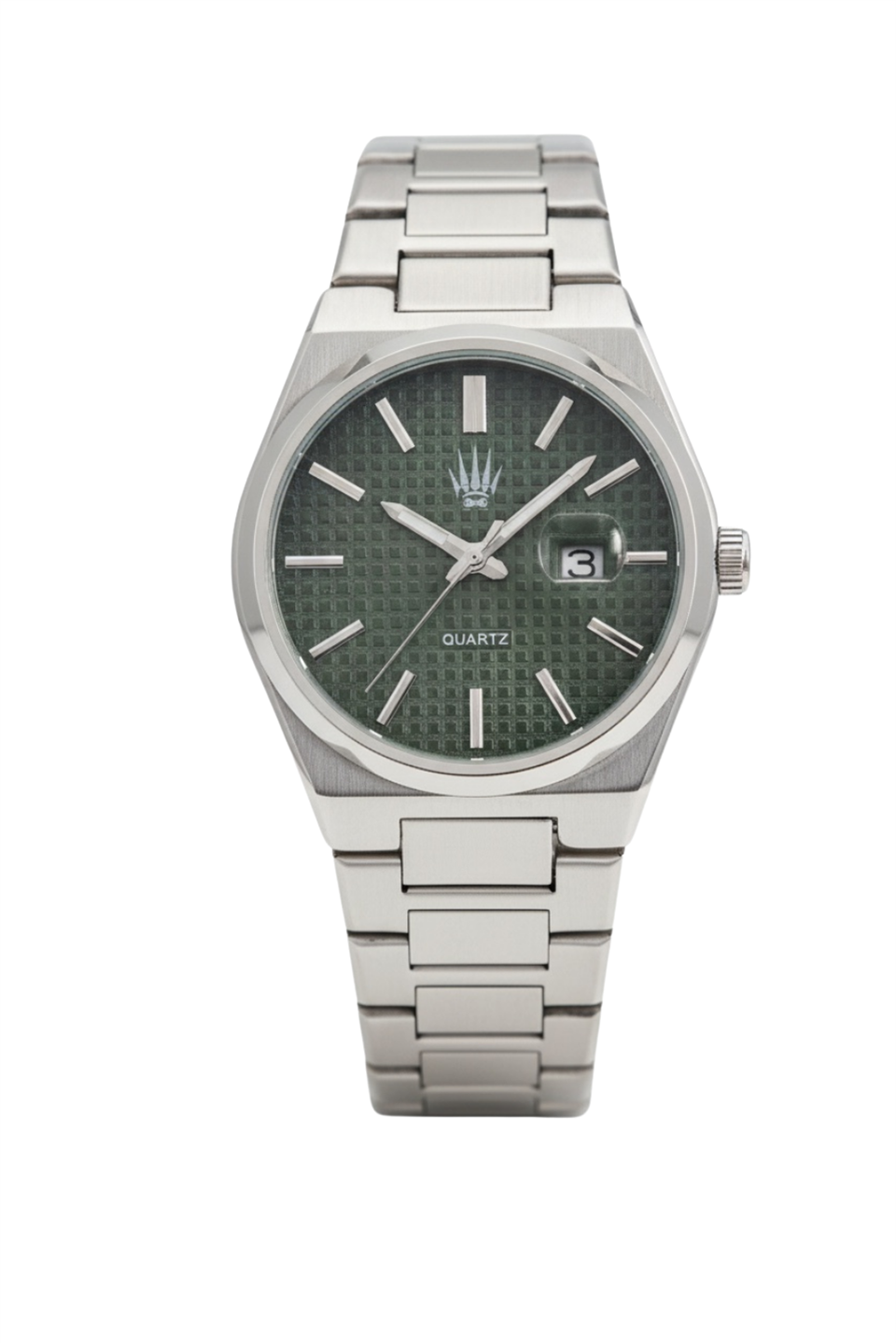 Vortex Silver Yeşil Çelik Kol Saati