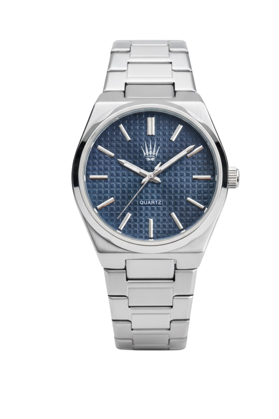 Vortex Silver Lacivert Çelik Kol Saati