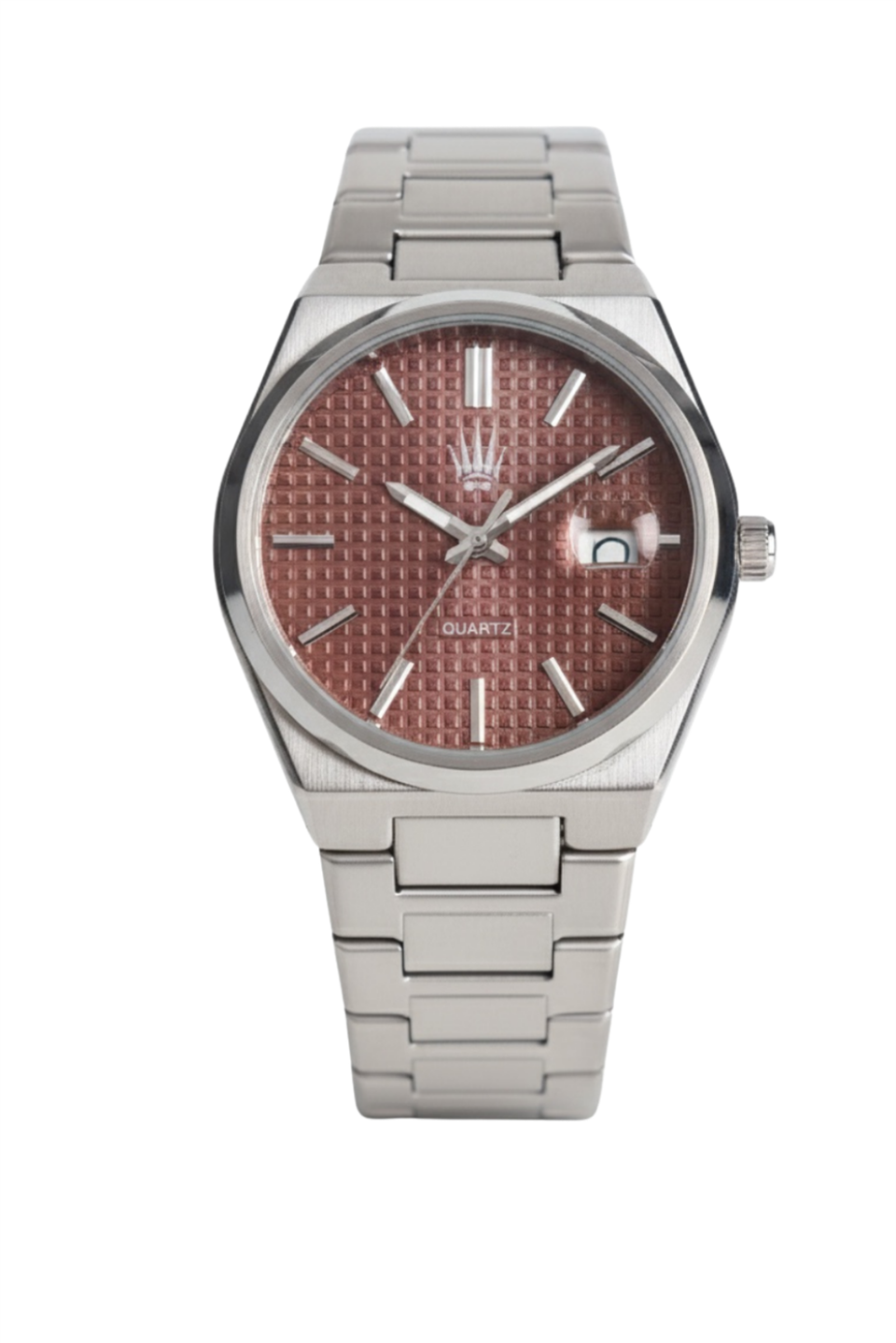 Vortex Silver Bordo Çelik Kol Saati