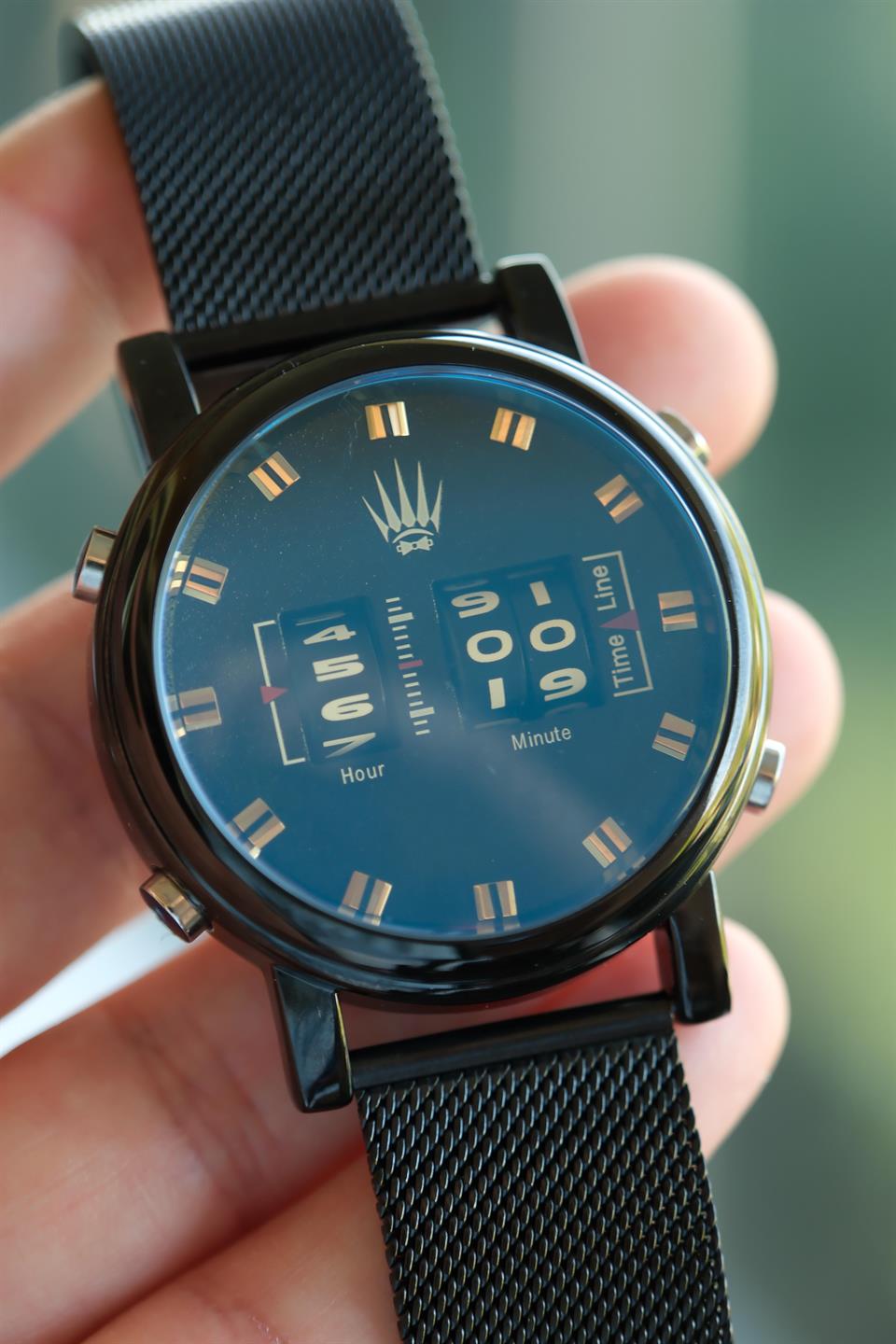 ROLLER DESIGN SİYAH STELL MESH KOL SAATİ