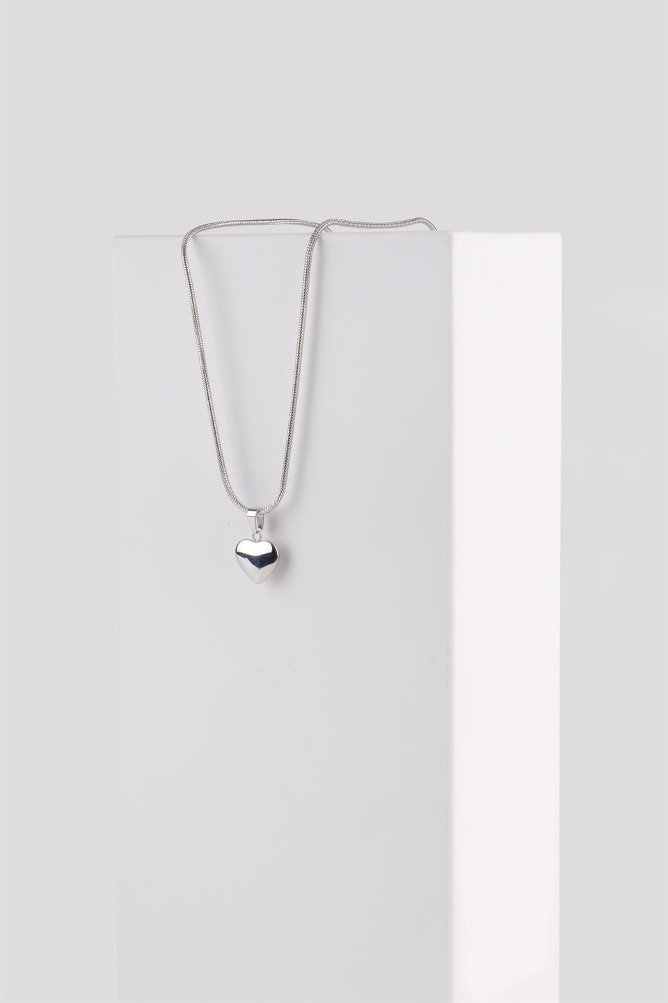 ADORE LOVE SILVER ÇELİK ZİNCİR KOLYE