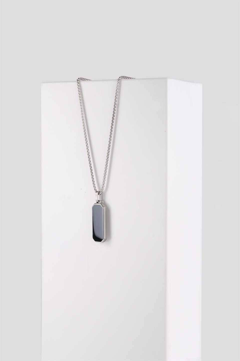 ADORN SILVER ÇELİK KOLYE