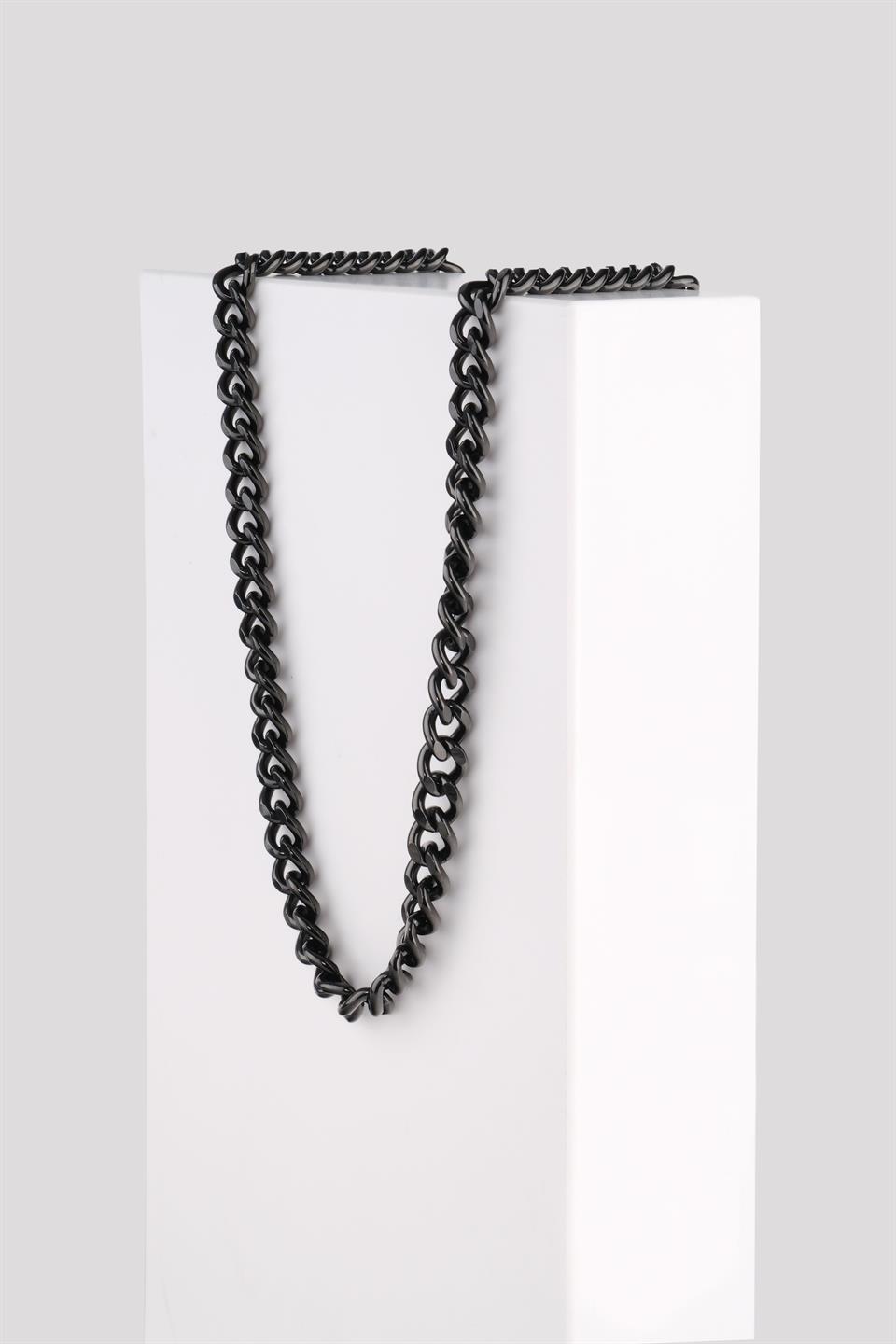 CHAIN BANGLE BLACK STEEL NECKLACE