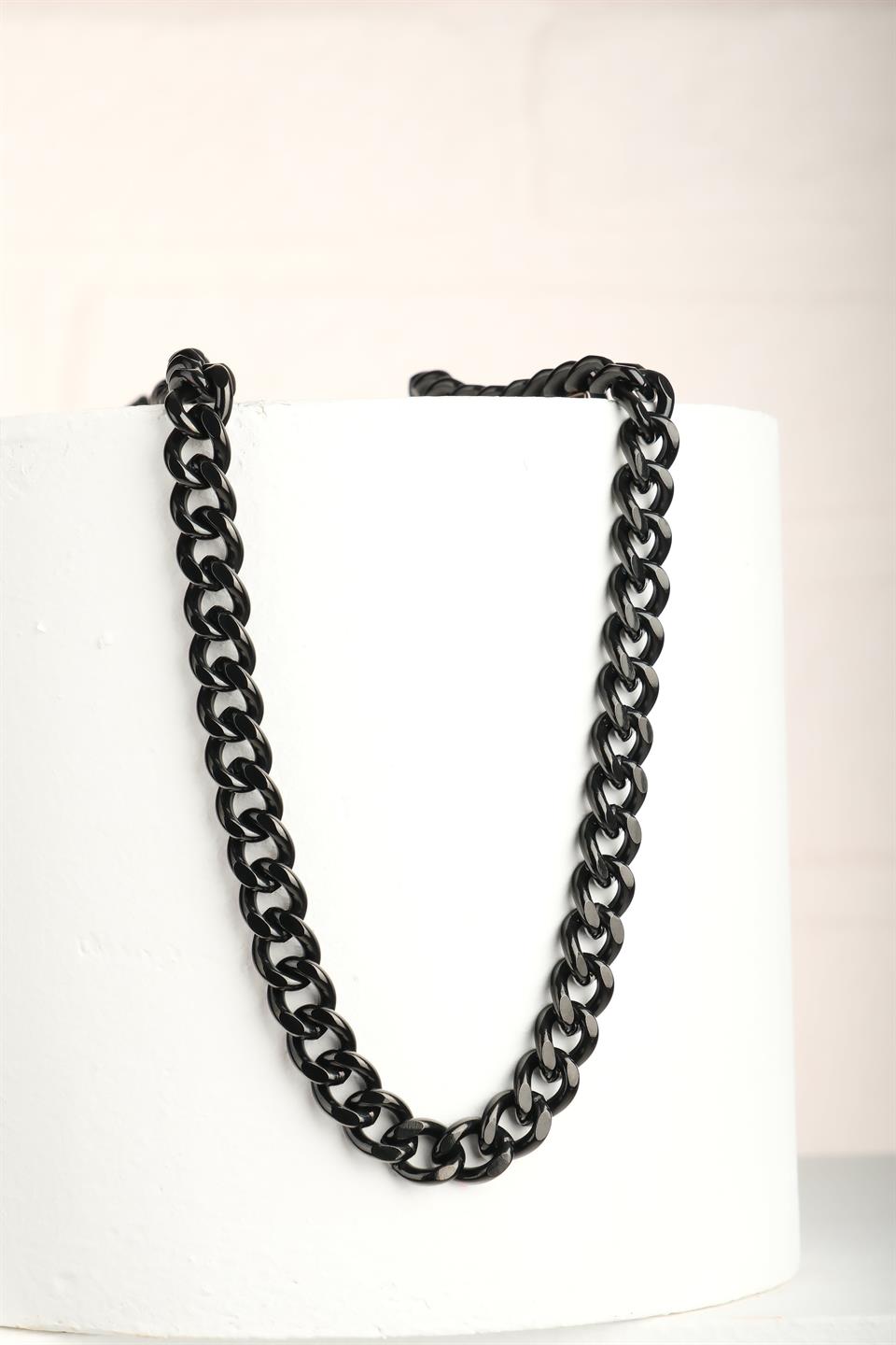 CHAIN BANGLE BLACK STEEL NECKLACE
