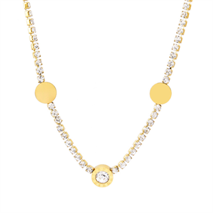 DIANA GOLD  STEEL NECKLACE 