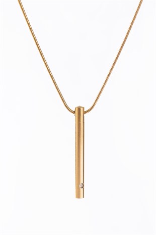 FLAUTO GOLD STEEL NECKLACE 