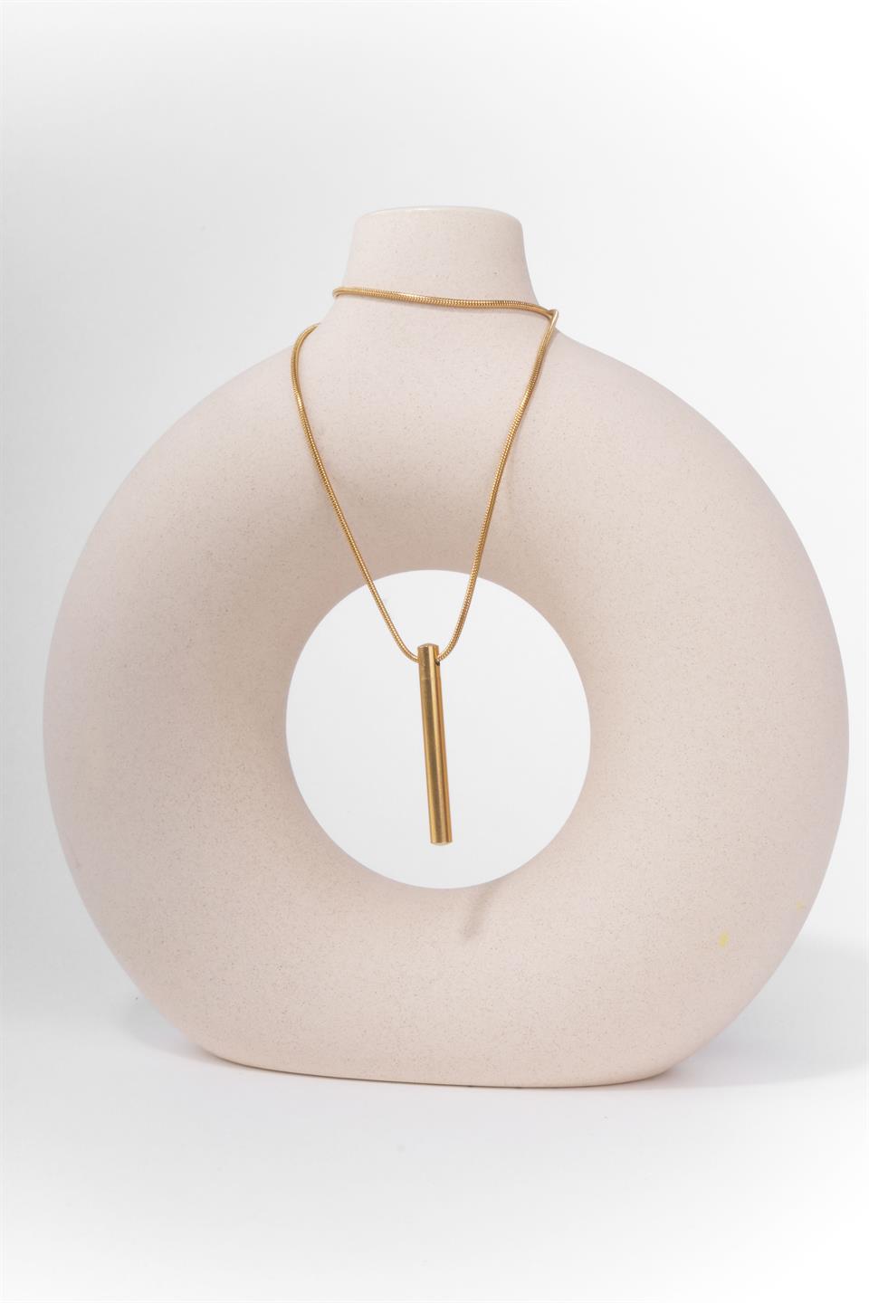 FLAUTO GOLD STEEL NECKLACE 