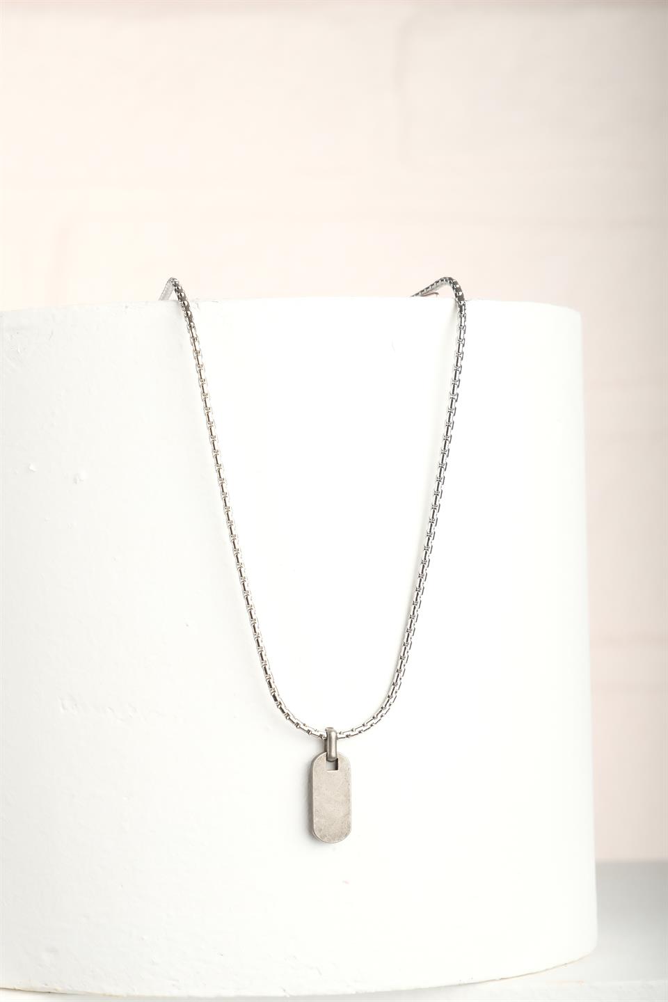 FRONDE SİLVER  ZİNCİR ÇELİK KOLYE